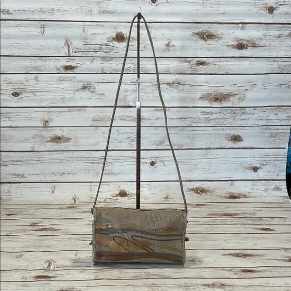 Carlos Falchi Handbags - Vintage Carlos Falchi Tan Snakeskin Shoulder Bag